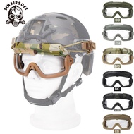 Tactical Helmet Anti-fog Eyewears Transparent Goggles For Hiking Airsoft Hunting Paintball Shooting Accessories