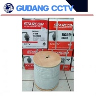 Kabel Rg59+Power Starcom 300 Meter Kualitas Bagus / Kabel Cctv 1Roll