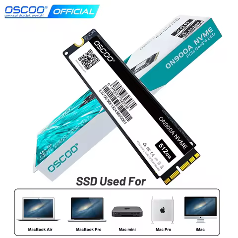 OSCOO SSD For 2013-2017 Macbook Air A1465 A1466 & 2013-2016 Macbook Pro A1502 A1398 & 2012-2018 IMac