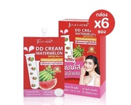 (ยกกล่อง 6 ซอง )!!!แพ็คเกจใหม่ล่าสุด!!!dd แตงโม จุฬาเฮิร์บ ดีดี ครีมแตงโม  DD CREAM WATERMELON SPF50