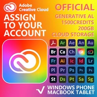 Adobe Creative Cloud|200GB Cloud|Generative Al|1, 3, 6 Months Subscription|for Mac/Ipad/phone/Win/TA