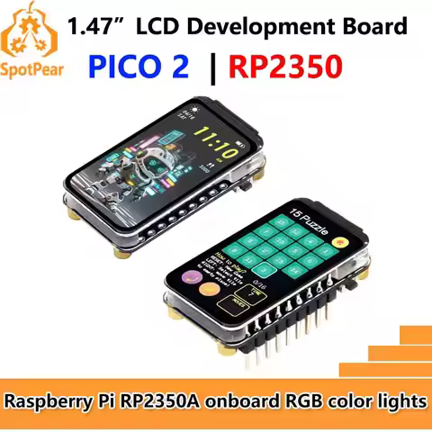 Raspberry Pi Pico 2 RP2350 1.47 inch LCD Display Development board RP2350A 1.47inch Screen RGB color
