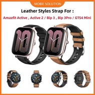 For Amazfit Active 2 / Amazfit Active / GTS 4 Min / GTS 2Mini / GTS3 / GTS4 Strap 20mm Leather + Sil