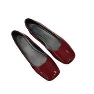 Mary Jane Single Shoes Women 2026 Spring Shallow Mouth Retro Korean Version Slip-On Square Toe All-M