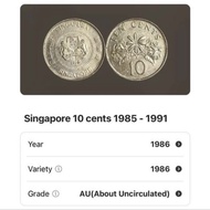 Koin 10 cent Singapore