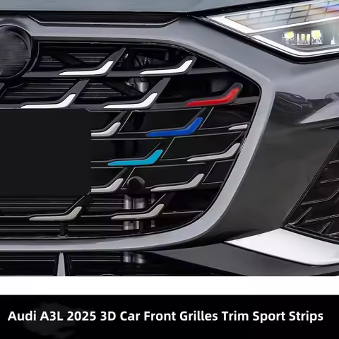 Suitable For Audi A3/A3L 2025 3D Car Front Grilles Trim Sport Strips Cover Accessories.（For RHD）