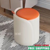 Bar Chair Fashion Rotatable Stool Shoe Bench Home Cosmetic Stool Bedroom Round Leather Stool Living 