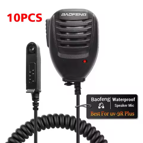 Baofeng Microphone Wholesale UV-68 Pro Max V2 Walkie Talkie Waterproof PTT Speaker Mic for UV-9R Pro