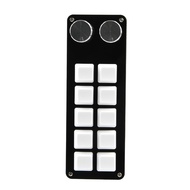 10Key 2 Knob Mini Macropad Copy Pastes Portable Mechanical Keyboard with Backlit