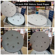 6 Inch Velcro Sand Paper With Holes P80/P150/P240/P320 Abrasive Paper Wet & Dry