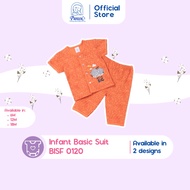 Pureen Infant Basic Suit (Short Sleeves Vest & Long Pants Sutera) BISF 0120