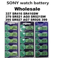 Wholesale SONY watch battery Button Cell 337 SR416 SR416SW 379 SR521 AG0 SR521SW 395 SR927 AG7 SR926