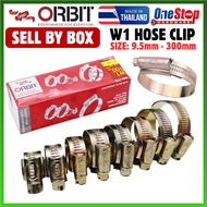 (BOX) ORBIT HOSE CLIPS / HOSE CLIP / HOSE CLAMP (MADE IN THAILAND) OOO# - 13# / 9MM - 300MM (MADE IN