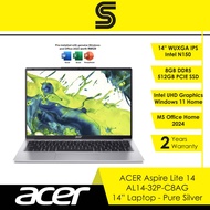 ACER Aspire Lite 14 AL14-32P-C8AG Laptop - 14" WUXGA IPS/Intel N150/8GB DDR5/512GB SSD/Intel UHD/Win