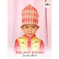 MERAH Red songket hat for men