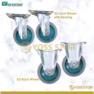 YOSS Mystar Heavy Duty Spare Castor Sets For MYSTAR Foldable Platform Heavy Duty Metal Hand Truck Tr