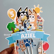 3D Bluey Character Cake Topper Birthday Cake Decoration Party Decoration