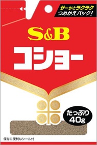 S&B 黑胡椒 粉末袋裝 40g