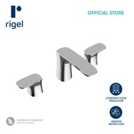 RIGEL Chrome 2 Handle Deck Mounted Basin Mixer Tap R-MXB8607H3