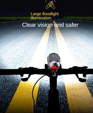 120DB Bicycle Light With Horn Waterproof Solar Rechargable MTB Front 250 Lumens Road Bicycle Front Light