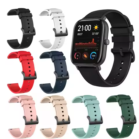 20mm Watch Band For Amazfit Bip S Strap Silicone Wristband Bracelet for Xiaomi Huami Amazfit GTS/Bip