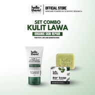 [SET KULIT LAWA] Hellothere Bar Soap 100g and Hellothere 3in1 Ultralight Moisturiser 50ml Acne/Sensi