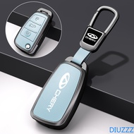Zinc Alloy Metal Leather Car Key Case For Chery Arrizo 7 E3 E5 A3 A5 Tiggo 2 3 5 QQ IceCream 3X Fulw