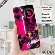 OPPO RENO 14 Case _OPPO RENO 14F _OPPO RENO 14 PRO _Cool elastic clear black silicone Case