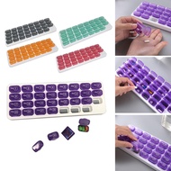 Monthly Pill Storage Box, 31 Days Pill Storage Box, with Large Size Detachable Pill Box, Portable Pi