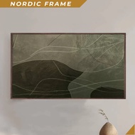 Wall painting, Samsung Frame Tv Art, Green Vintage Abstract Frame Tv Boho Vintage Frame TV Wabi Sabi
