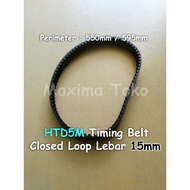 Timing Belt HTD5M gear 110 119 L 550mm 595mm Close loop Width 15mm HTD 5M Pitch 5mm
