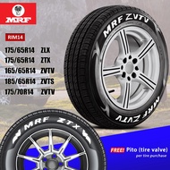 MRF Zapper Automotive Tires RIM14 ( 165/65R14 , 175/65R14 , 185/65R14 , 175/70R14 ) with free pito