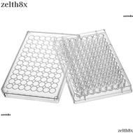 ZELTH 1/5Pcs Tissue Culture Plate, 96 Well Plastic Experiment Instrument Tools, Useful  Flat Bottom 