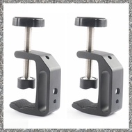 (PQAT) Universal C-Clamp for Desktop Mount Tables Desk Clamp Aluminum Support Small C Clamp 2 Pack E