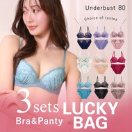Gorgeous Bra and Panty Lucky Bag (3 Sets)(49FUKU3P)(Direct from Japan)1