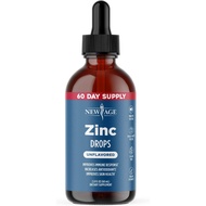 New Age Ionic Zinc Liquid Drops 2oz Liquid High Potency Immune Booster Zinc Supplement, Immune Defen