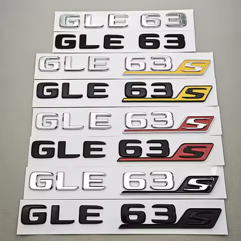 Car Sticker GLE63 GLE63S Letters Logo Rear Trunk Emblem Decals Mercedes-Benz AMG W167 C167 Auto Acce