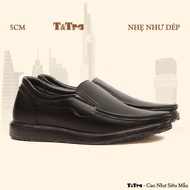 [ 5CM ] Men's Height Increasing Shoes T&Tra T163 Matte Black - Light as Slippers