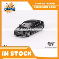 [Authentic] Mini GT #694 1/64 Mercedes-Benz EQS 580 4MATIC Black LHD model Car