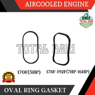 Cylinder Head Gasket Oval Ring 170F 178F 186F 192F Aircooled Diesel Engine 5HP 7HP 10HP 12HP 16HP