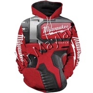 3D Print Beautiful Milwaukee Tools Sportswear Hoodie Leisure Streetwear Sweatshirts Hoodies Jacket S-2