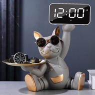 K-88/Lv Xiaolang Living Room Creative Method Bulldog Intelligent Small Alarm Clock Desktop Electronic Digital Clock Key