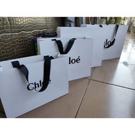 High quality Chloe paper bags for handbags/Clutch/shoes boxes