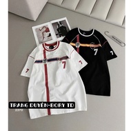 Sports T-shirt No. 7 tag Momo 52370, QC product, freesize baju perempuan