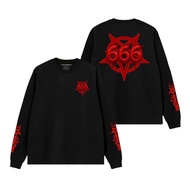 Yinyanks Long Sleeve Rib Long Sleeve T-Shirt DB Ynyks 666 Stnc Variant 2 Band T-Shirt Combed 24s Mat