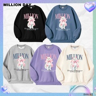 [MILLION DAY]  MILLION RIBBON CATS SWEATSHIRTS / 5COLOR - 6SIZE / 100% ORIGINAL / KOREA PRODUCT