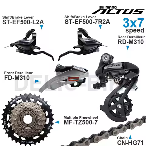 SHIMANO ALTUS ACERA 3x7 Speed Groupset include EF500 Shifters M310 M360 Front/Rear Derailleur MF-TZ5