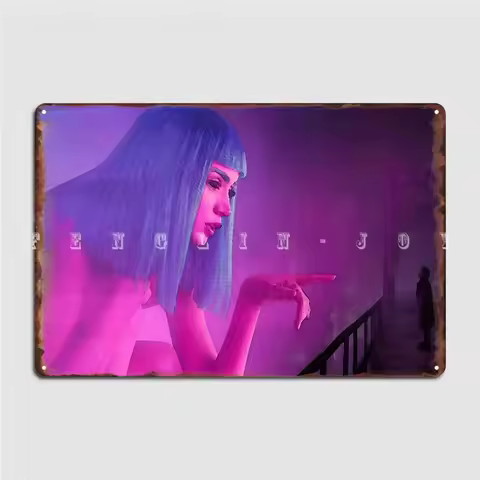 Blade Runner 2049 Joi Metal Plaque Poster Cinema Kitchen Create Kitchen Plaques Tin Sign Posters
