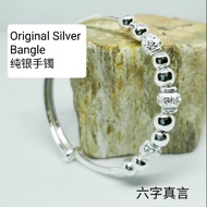 *Promo*Original Pure silver Bangle,  BG-026 纯银手镯999。Silver 925 Bracelet 925银手链。