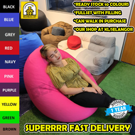Super King Kong Size Bean Bag Sofa Premium Chair With Filling For Home &amp; Living Room Bedroom Furniture Fullset Ready Stock